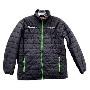 Karbon Puffer‎ Ski Jacket Women's Small Black Team Snowbird Gorpcore Snowboard